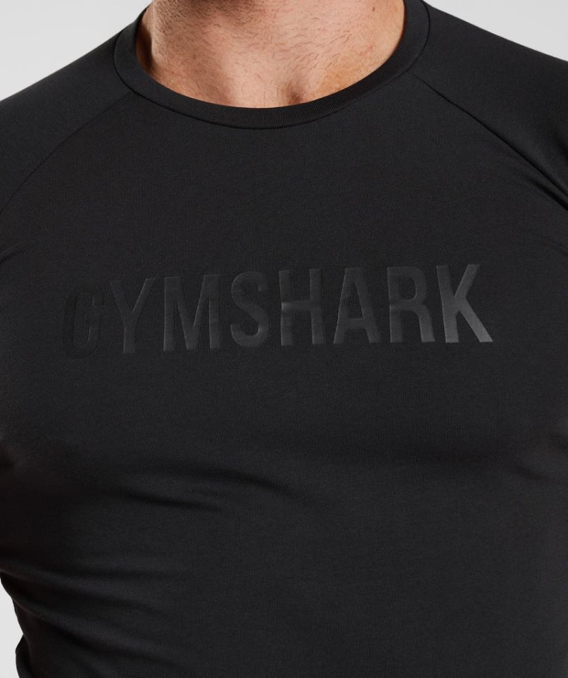 Koszulki Gymshark Apollo Męskie Czarne | PL 812DFA